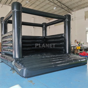 Moonwalk-<span class=keywords><strong>castillo</strong></span> inflable de PVC blanco para fiestas, <span class=keywords><strong>castillo</strong></span> hinchable para bodas, de rebote negro - Product Image 5