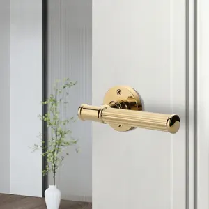 Set di maniglie per porte con passaggio dorato di qualità Premium per design interni esclusivi