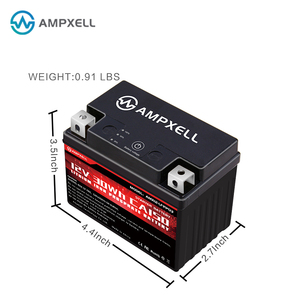 Ampxell แบตเตอรี่รถจักรยานยนต์32Wh 2.5Ah 12V สำหรับ AMX12-25FQ YTX5S-BS/YTX4L-BS - Product Image 1