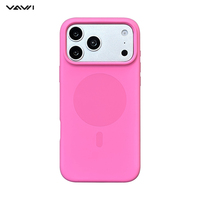 Coque arrière magnétique en silicone liquide VAWI S144 pour iPhone 16 17 18 Pro et Pro Max 2,55 mm, finition mate, OEM ODM, fourniture en marque privée