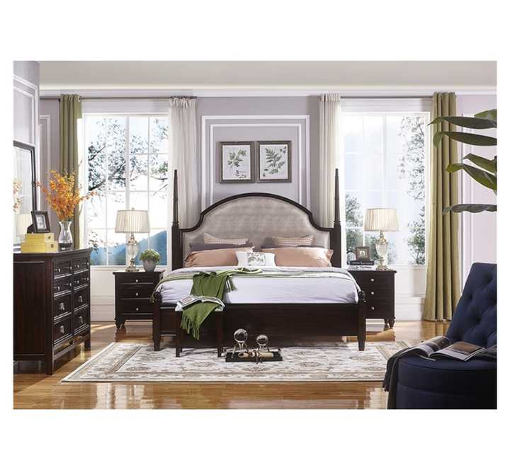 Modern Bedroom Set Classic Furniture American Style Wooden Bed