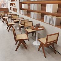 Meubles de salle à manger en bois massif, ensemble de meubles de restaurant, meubles de café, table et chaises de restaurant, table et chaises de café