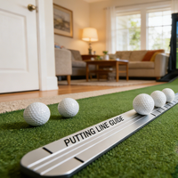 Règle de golf portable et durable en alliage d'aluminium pour l'entraînement au swing, avec aligneur de putter amélioré – Fourniture directe usine