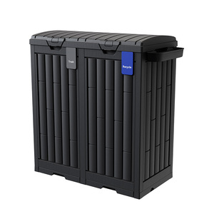 Aantrekkelijk Bruin Design Modern Tuinhuis Gala Vuilnisbak Buiten Kattenbak Gemakkelijk Schoon Te Maken Vuilnisbak Voor Terrastuin - Product Image 1