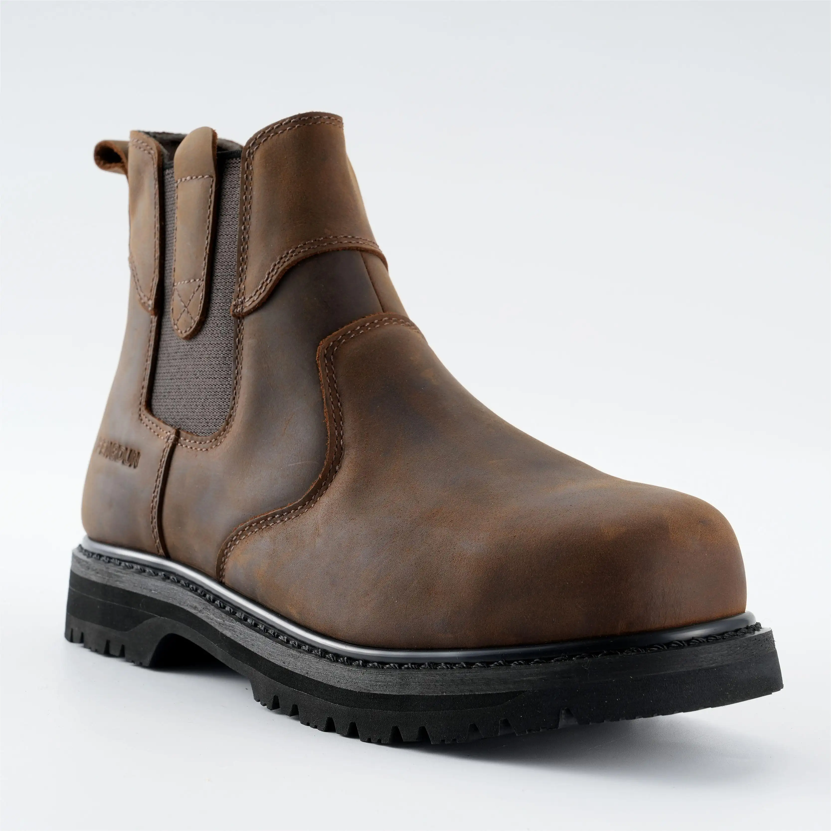 스틸 발가락 안전 부츠 남성용 헤비 듀티 광업 산업 건설 첼시 작업 부츠 안전 신발