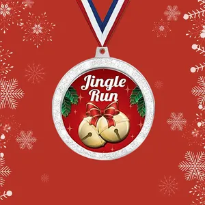 Medaglia di Natale personalizzata a buon mercato con Logo personalizzato della serie di natale medaglia di Souvenir