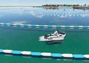 Piste de course aquatique en plastique HDPE avec logo personnalisé, piste de karting extérieure, obstacle, clôture de course à distance pour karting et bateaux - Product Image 5