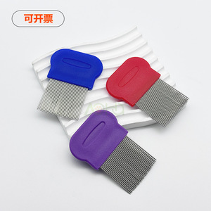 Flea Comb Stainless Steel <b>Pet</b> Grooming Tool For Dog With Long Needles - Product Image 3