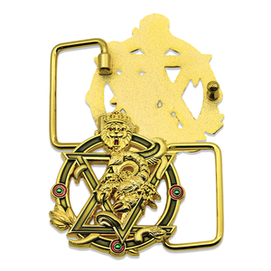 OEM ODM Klantspecifiek Logo Geprefeld Antiek Cowboy Western Grote Gesp Hebilla Zinklegering Messing Goud 3D Metaal Ambachtelijke Gesp voor Heren - Product Image 3