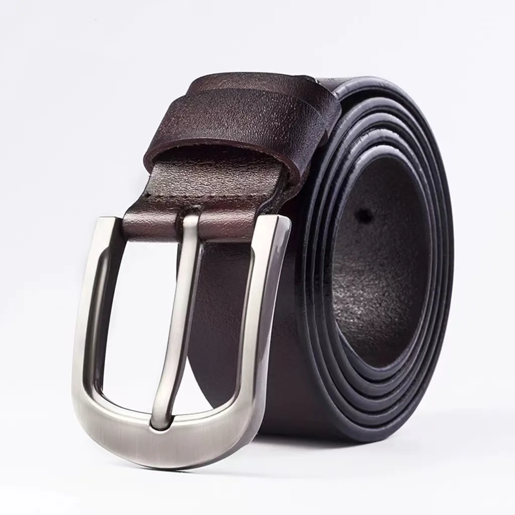 Cintura in vera pelle con fibbia ad ago da uomo nuova vendita diretta del produttore cintura di tendenza retrò per uomo