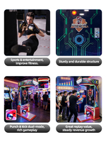 LEON Nouvelle Machine de Jeu Sportif Électronique à Monnayeur en Acier Inoxydable, Personnalisable avec Logo, Machine d'Arcade de Boxe Électronique de Force