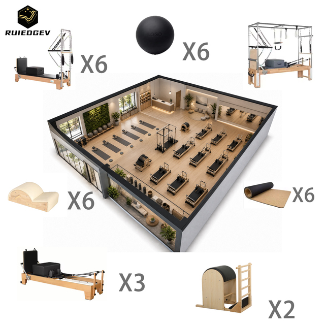 Yoga Pilates Room Equipment Durable Oak Machine Pilates Wood Reformer Tower Fitness Bed Health Feature Pilates Studio
