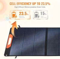 Panel Solar Portátil Maxsolar de 100W, IP67 Impermeable, 23.5% de Eficiencia, Plegable, 4.4kg, Cargador con Salida USB/Tipo-C, Estación de Energía