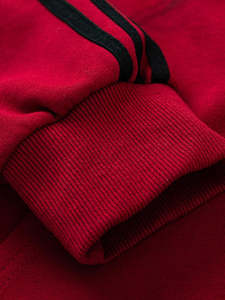 Sudadera con Capucha de Punto con Estampado Tie Dye Rojo para Hombre, 100% Algodón, Sudadera con Capucha Extra Grande, Transpirable, Estilo Urbano, Logotipo Personalizado - Product Image 5