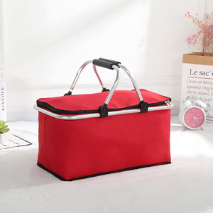 Marco de aluminio personalizado 600D aislado <span class=keywords><strong>picnic</strong></span> cesta de la compra plegable bolsa de refrigeración - Product Image 3
