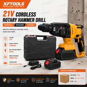 Trapano a percussione rotativo a batteria 21V SDS Plus, trapano elettrico a impatto 26mm per calcestruzzo, <span class=keywords><strong>kit</strong></span> utensili elettrici con batteria al litio - Product Image 1