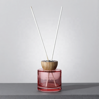 Diffuseur de parfum en verre transparent rose personnalisé en usine, 50 ml, 300 ml, carré, écologique, durable, toutes saisons, couleurs et logos personnalisés