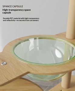 Grande structure d'escalade et de jeu pour <span class=keywords><strong>chat</strong></span> en bambou écologique, style moderne, pour intérieur, avec poteau <span class=keywords><strong>à</strong></span> gratter et maisonnette en carton, idéale pour Noël - Product Image 6