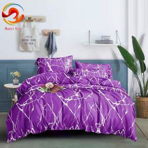 Draps de lit 4 pièces en gros en Chine 100% polyester Personnaliser <span class=keywords><strong>les</strong></span> designs pour <span class=keywords><strong>les</strong></span> draps - Product Image 1