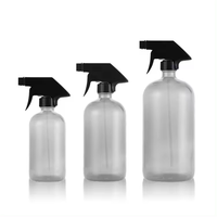 Bouteilles en plastique transparentes ou ambrées de 1L, 500ml, 250ml, 200ml, 750ml pour mini-sprays de parfum, produits ménagers, emballages de parfum pour voitures et diffuseurs