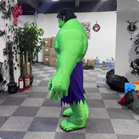 Funtoys Costume de Mascotte Gonflable Géant Hulk Vert, Personnage de Dessin Animé, pour Fêtes Costumées, Publicité et Cérémonies