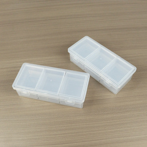 Transparent Plastic Storage Box 19.5x8.8x5cm With 3 Compartments For Fishing Tackle And DIY Crafts Desktop Organizer - Product Image 4