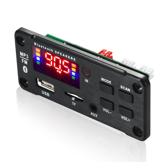 50W Hands-free DIY MP3 Decoder Board 5.0 USB FM AUX 3.5mm TF Radio Car Music Speaker 12V DC Audio Recording Features