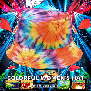 หมวกบักเก็ตผ้าคอร์ดูรอย 100% ผ้าฝ้าย ป้องกันแสงแดด สำหรับกิจกรรมกลางแจ้ง ลายภาพสีสันสดใสสำหรับผู้หญิง ออกแบบโดย DEMAIR SPORTS - Product Image 2