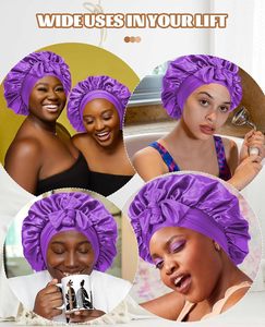 <span class=keywords><strong>Bonnet</strong></span> soyeux <span class=keywords><strong>pour</strong></span> femmes endormies <span class=keywords><strong>Bonnet</strong></span> en satin <span class=keywords><strong>Bonnet</strong></span> <span class=keywords><strong>de</strong></span> <span class=keywords><strong>nuit</strong></span> enveloppant <span class=keywords><strong>pour</strong></span> <span class=keywords><strong>cheveux</strong></span> <span class=keywords><strong>bouclés</strong></span> avec bande <span class=keywords><strong>de</strong></span> cravate réglable, monocouche - Product Image 4