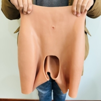 Culotte Rembourrée Gainante 100% Silicone Souple Fausses Fesses et Hanches, Tour de Taille Large