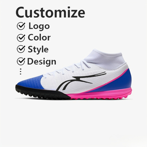 Chaussures de football pour hommes personnalisées OEM, à crampons longs, légères, en cuir, respirantes, à coupe basse, bon marché, pour l'entraînement - Product Image 1