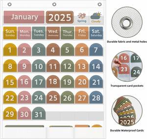 Calendario mensual de bolsillo imprescindible para el aula, tabla educativa para niños, para el aprendizaje en casa y en el aula. - Product Image 3
