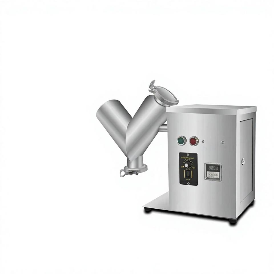 Small 304 Stainless Steel V-Type Mixer High-Efficiency Powder Mixing ...