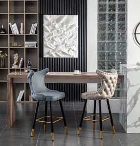 Nouveau Design hôtel Restaurant meubles cuisine salle à manger tabouret de Bar en cuir chaise de Bar en bois - Product Image 2