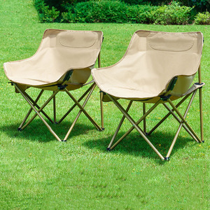 Chaise pliante d'extérieur portable pour pique-nique, camping, maison, loisirs, parc, pêche, avec dossier, en tissu Oxford et acier inoxydable, pour atelier - Product Image 2