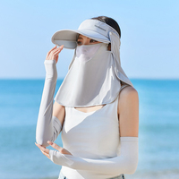 Verano Anti-uv Protector solar Sombrero para el sol Protector solar de cara completa Máscara facial transpirable Montar al aire libre Top vacío Sombrero para el sol Sombrero con visera