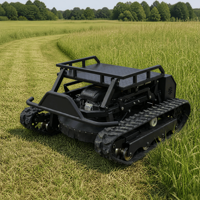 Débroussailleuse industrielle robuste sur chenilles avec porte-équipement pour utilisation tout-terrain sur prairies et vergers
