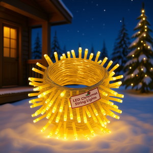 Guirnalda de Luces LED de Navidad, 200 Bombillas, 76 Pies, Blanco Cálido, Enchufe, Resistente al Agua IP44, Temporizador Automático, 8 Modos - Product Image 2