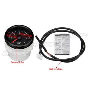 52mm 0-6000 RPM (On Dash) White Electrical Tachometer <b>Gauge</b> for Diesel Motor Engine - Product Image 2