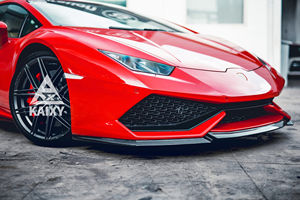 Lèvre avant en fibre de carbone Style V pour <span class=keywords><strong>Lamborghini</strong></span> Huracan LP580 LP610 Séparateur de pare-chocs avant en fibre de carbone Bodykit Spoiler - Product Image 5