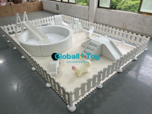 Hot Bán Mềm Chơi Thiết Bị Trắng Mềm Chơi Thiết Lập Trong Nhà Sân Chơi Ngoài Trời Bóng Pit Với Slide Cho Trẻ Em Bên Cho Thuê - Product Image 3