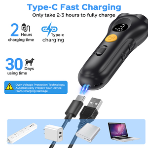 IP67 超音波式犬の無駄吠え防止装置 ハンドヘルド、充電式、屋内外の安全のための懐中電灯付き - Product Image 2