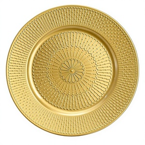 Assiettes de Présentation Modernes en Acier Inoxydable (100 pièces) – Décoration de Table Vintage, Élégante et Intemporelle pour Mariages, Écologique - Product Image 1