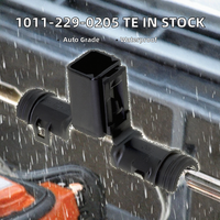 Cubiertas y Tapas para Conectores Automotrices DEUTSCH 1011-229-0205 Originales, Carcasa Trasera, Salida de Cable en Ángulo de 180° ° Negro, PA GF.