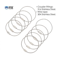 Porte-clés en câble métallique en acier inoxydable, durable, pour clés, bagages, étiquettes de bagages, cadeau promotionnel, vente en gros