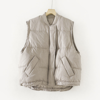 Veste courte décontractée en duvet de canard blanc 90% avec cordon de serrage à la taille, col baseball personnalisé en polyester/duvet