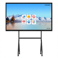 Tableau blanc interactif à double système, écran tactile intelligent, VGA HDMI DVI USB, écran tactile pour l'école