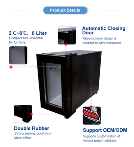 Mini refrigerador Vanace de 12L, sin ruido, Enfriador de almacenamiento, pequeño refrigerador de leche fresca para máquina de café - Product Image 4