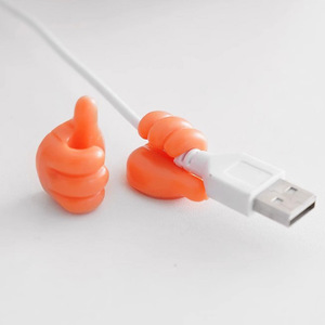 Thumb <b>hook</b> cable organizer, creative and cute data cable storage and fixing cable organizer, traceless no-drill adhesive <b>hook</b> - Product Image 3