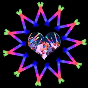 Glow Stick Bulk LED Foam Stick 3 Modes Flashing Led Foam Batons Light up Party Favors for Birthdays Weddings Concerts Festivals